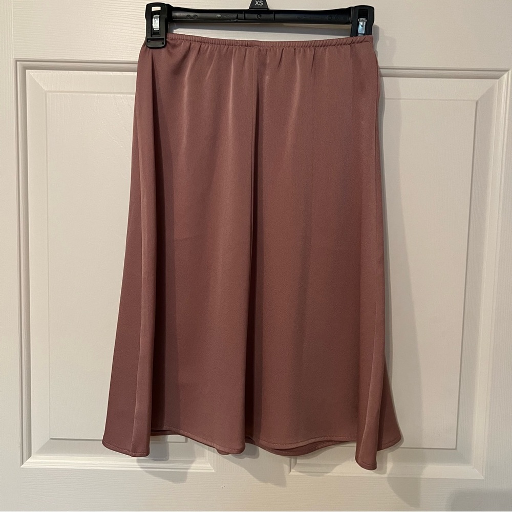 Women’s A-Line Midi Skirt in Dusty Rose